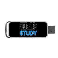 Eat Sleep Study Repeat Portable Usb Flash (one Side) by Valentinaart