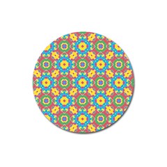 Geometric Multicolored Print Magnet 3  (round)