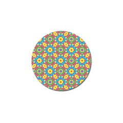 Geometric Multicolored Print Golf Ball Marker