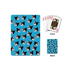 Cat Pattern Playing Cards (mini)  by Valentinaart