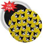 Cat pattern 3  Magnets (100 pack) Front