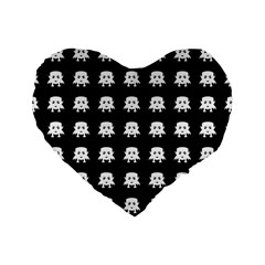 Emoji Baby Vampires Pattern Standard 16  Premium Flano Heart Shape Cushions by dflcprints