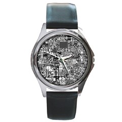 /r/place Retro Round Metal Watch by rplace