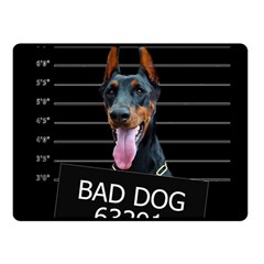 Bad Dog Double Sided Fleece Blanket (small)  by Valentinaart