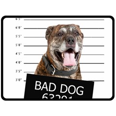 Bad Dog Double Sided Fleece Blanket (large)  by Valentinaart