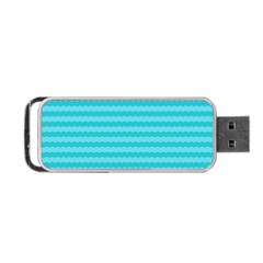 Abstract Blue Waves Pattern Portable Usb Flash (two Sides) by TastefulDesigns