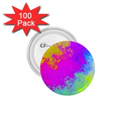 Grunge Radial Gradients Red Yellow Pink Cyan Green 1 75  Buttons (100 Pack)  by EDDArt