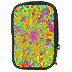 Magic Ripples Flower Power Mandala Neon Colored Compact Camera Cases by EDDArt