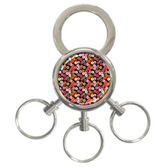 Colorful Yummy Donuts Pattern 3-ring Key Chains by EDDArt