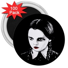 Wednesday Addams 3  Magnets (100 Pack) by Valentinaart