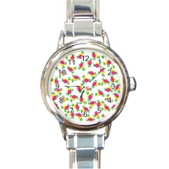 Candy Pattern Round Italian Charm Watch by Valentinaart