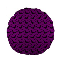 Animals Bad Black Purple Fly Standard 15  Premium Flano Round Cushions by Mariart