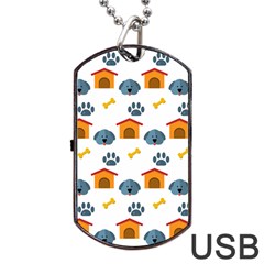 Bone House Face Dog Dog Tag Usb Flash (one Side)