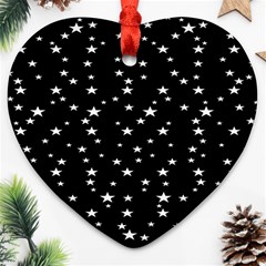 Black Star Space Ornament (heart) by Mariart