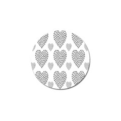 Black Paw Hearts Love Animals Golf Ball Marker