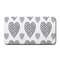 Black Paw Hearts Love Animals Medium Bar Mats by Mariart