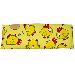 Animals Yellow Chicken Chicks Worm Green Body Pillow Case (dakimakura) by Mariart