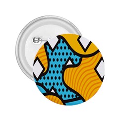 Wave Chevron Orange Blue Circle Plaid Polka Dot 2 25  Buttons by Mariart