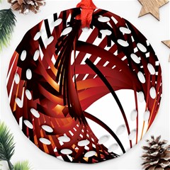 Webbing Red Ornament (round Filigree) by Mariart