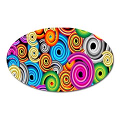 Circle Round Hole Rainbow Oval Magnet