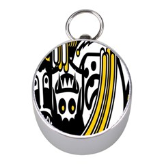 Easter Monster Sinister Happy Magic Rock Mask Face Polka Yellow Mini Silver Compasses by Mariart