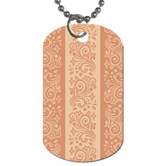 Flower Floral Leaf Frame Star Brown Dog Tag (two Sides) by Mariart