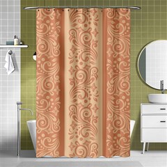 Flower Floral Leaf Frame Star Brown Shower Curtain 48  X 72  (small)  by Mariart