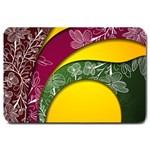 Flower Floral Leaf Star Sunflower Green Red Yellow Brown Sexxy Large Doormat  30 x20  Door Mat