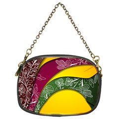 Flower Floral Leaf Star Sunflower Green Red Yellow Brown Sexxy Chain Purses (one Side)  by Mariart