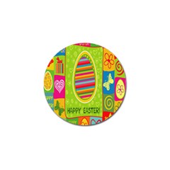 Happy Easter Butterfly Love Flower Floral Color Rainbow Golf Ball Marker by Mariart