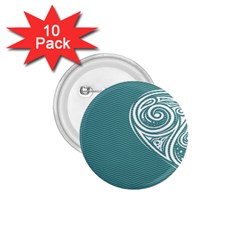 Line Wave Chevron Star Blue Love Heart Sea Beach 1 75  Buttons (10 Pack)