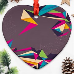 Origami Bird Japans Papper Ornament (heart)