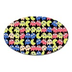 Pacman Seamless Generated Monster Eat Hungry Eye Mask Face Color Rainbow Oval Magnet Front