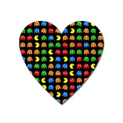 Pacman Seamless Generated Monster Eat Hungry Eye Mask Face Rainbow Color Heart Magnet by Mariart