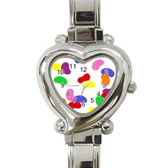 Seed Beans Color Rainbow Heart Italian Charm Watch by Mariart