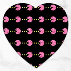 Wallpaper Pacman Texture Bright Surface Jigsaw Puzzle (heart) by Mariart