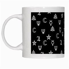 Witchcraft Symbols  White Mugs by Valentinaart