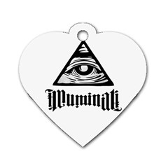 Illuminati Dog Tag Heart (one Side) by Valentinaart