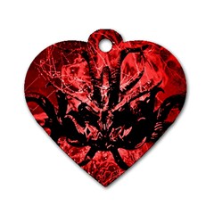 Scary Background Dog Tag Heart (two Sides) by dflcprints