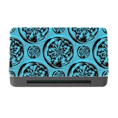 Turquoise Pattern Memory Card Reader With Cf by linceazul