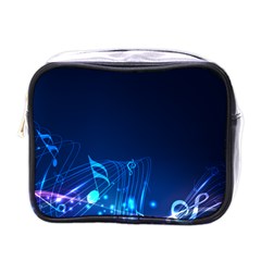 Abstract Musical Notes Purple Blue Mini Toiletries Bags by Mariart