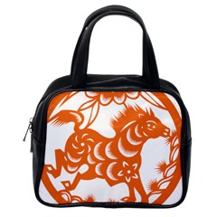 Chinese Zodiac Horoscope Horse Zhorse Star Orangeicon Classic Handbags (one Side) by Mariart