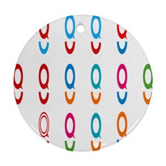 Circle Polka Bubbles Red Blue Green Blur Pink Orange Ornament (round) by Mariart