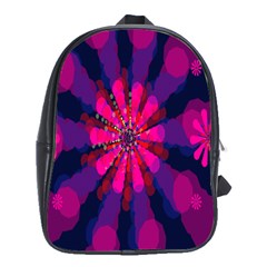 Flower Red Pink Purple Star Sunflower School Bags (xl)  by Mariart