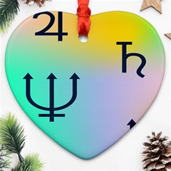 Illustrated Zodiac Star Heart Ornament (two Sides) by Mariart