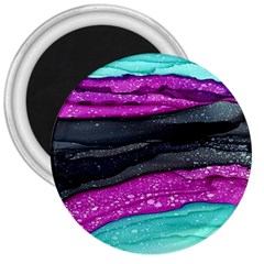 Green Pink Purple Black Stone 3  Magnets