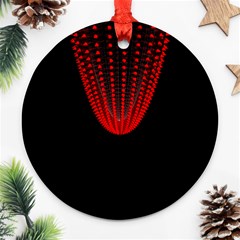 Normal Field Of An Elliptic Paraboloid Red Ornament (round) by Mariart