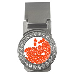 Red Spot Paint White Polka Money Clips (cz)  by Mariart