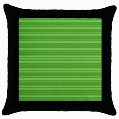 Lines Pattern Throw Pillow Case (black) by Valentinaart