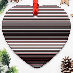 Lines Pattern Heart Ornament (two Sides) by Valentinaart